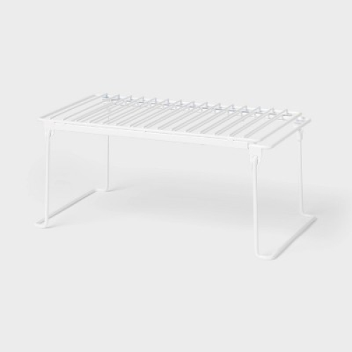 Expandable Collapsible Wire Cabinet Shelf White - Brightroom™