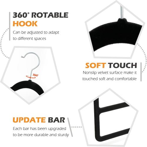 Velvet Pant Clothes Hanger Space Saving Non Slip Hanger Jean Slack Hangers