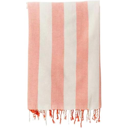 American Beach Towel - Cotton Rimmed Towel Türkiye Towel Fast Drying and Water Absorption Suitable for Holiday and Gym Orange