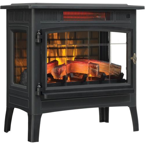 duraflame Freestanding Electric Fireplace Stove Heater with 3D Flame Effect for 1,000 Sq. Ft. Room, Black