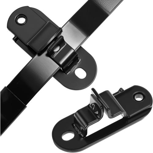 DIRTY !QWORK 36 Trailer Swing Door Hinged Cam Bar Lock for Enclosed Trailer Door Latch, RV Hauler Fold Down Door, Black, 2 Pack