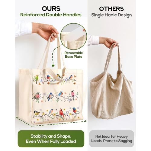 Miss Adola Cute Extra Large Canvas Grocery Tote Bag