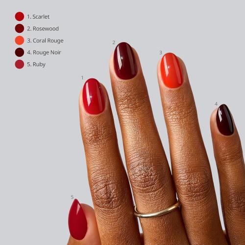 BTArtboxnails Press On Nails, Extra Short Almond Red Fake Nails, 160Pcs
