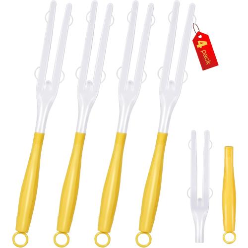 4PCS Replacement Dust Handles Stick Only Compatible with Swiffer Duster Handle Extendable Duster Mop Wand for Cleaning Car Blinds Furniture Electronics(4, Yellow & White)