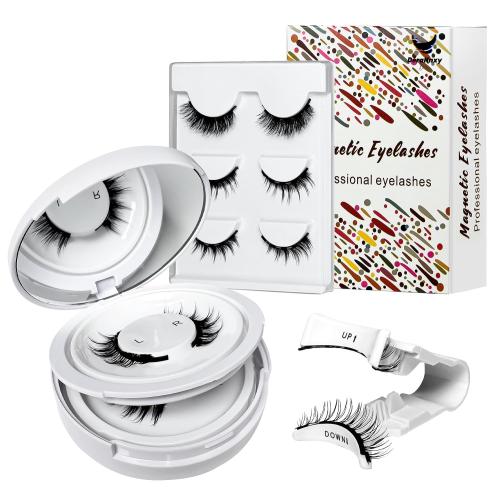 Reusable Magnetic Eyelashes with Applicator No Glue Eyelashes Easy to put on and Remove