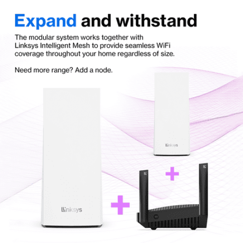 Linksys AX2200 Dual-Band Wi-Fi 6 Mesh Router, Up to 2.2 Gbps Speeds & 1,500 sq. ft. Coverage For Next-Level Connectivity