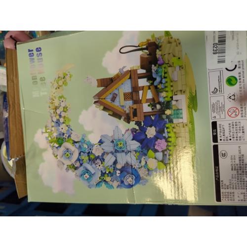 Moon Flower Building Set, 1343 PCS Mini Bricks Building Sets, Moon Flower Bouquet, Fairy Cabin, Mini Blocks Building Botanical Collection Set for Home Decor
