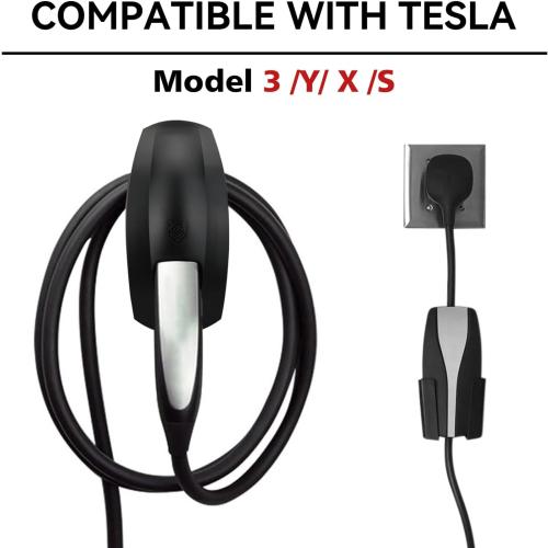 SEVEN SPARTA Charging Cable Holder Wall Mount for Tesla Charger, Black
