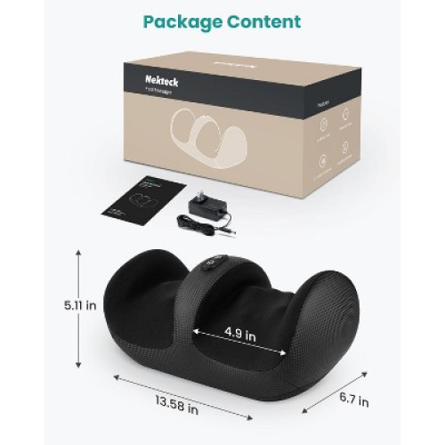 Nekteck Shiatsu Foot Massager with Heat, Lightweight and Compact