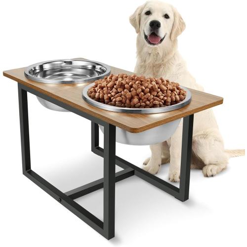 Spacnom Elevated Dog Bowls, Raised Dog Bowls Stand for Large Dogs