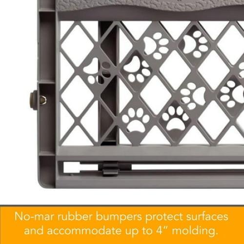 MYPET North States Paws 40 Portable Pet Gate: Expands & Locks in Place with no Tools. Pressure Mount. Fits 26- 40 Wide
