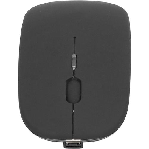 Rechargeable Wireless Mouse 2.4GHz Ergonomic Silent Optical, 1600DPI Portable Slim Mice with Smart Sensor, Micro USB Charging for Laptop Computer Office Home