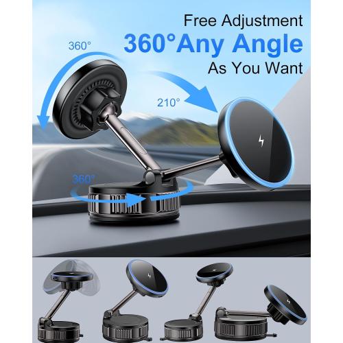 iPhone Magsafe Car Mount Charger 15W Fast Wireless Charging for Your car