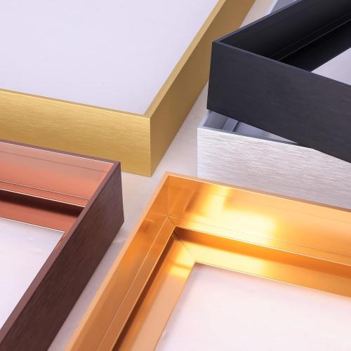 GVS-ART DIY Metal Floating Frame for 24X36“ Canvas Painting Art,1 1/2(3.8cm) Depth, Floater Frame,Mental Frame Kit, Cut to Pieces,Not Include Canvas or Mat Light Gold Frame