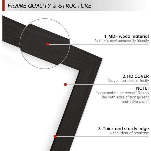 27x40 Picture Frame for Wall, Vertical or Horizontal Wall Hanging Large Poster Frame for Photo and Posters, Poster Frame 27x40 Without Mat