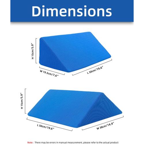 Fanwer Positioning Wedge Pillow for Side Sleeping (3 in 1), 40 Degree Triangle Bed Wedges & Body Positioners for Back Pain, Preventing Bedsores, After Surgery, Knees Elevated, Pregnancy