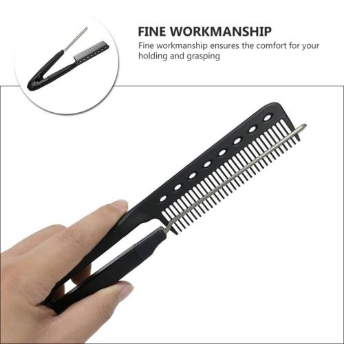 FRCOLOR V-Shaped Hair Straightening Comb Hair Straightening Brush Tool for Salon Styling and Daily Care Compact 9.21 X 3.54 X 0.78 in 1 pack