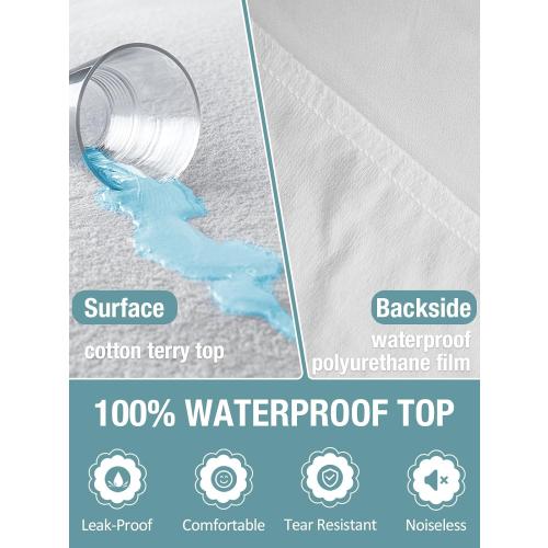 Bedecor Queen Waterproof Mattress Protector,for 9-18 Inch Deep