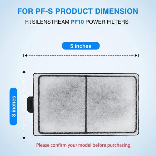 HiTauing 6 Packs PF-S Filter Cartridge for PF10 Power Filters, Only Fit to Model PF10 Power Filters