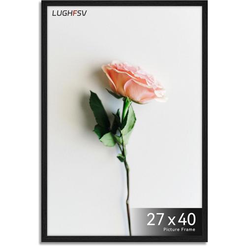 27x40 Picture Frame for Wall, Vertical or Horizontal Wall Hanging Large Poster Frame for Photo and Posters, Poster Frame 27x40 Without Mat