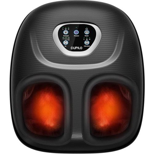 Foot Massager FSA Eligible HSA, Feet Massager with Heat for Plantar Fasciitis Relief, 5 Levels Compression & Vibration Massage for Neuropathy, Christmas Gifts for Women Men, Fits Up to 13