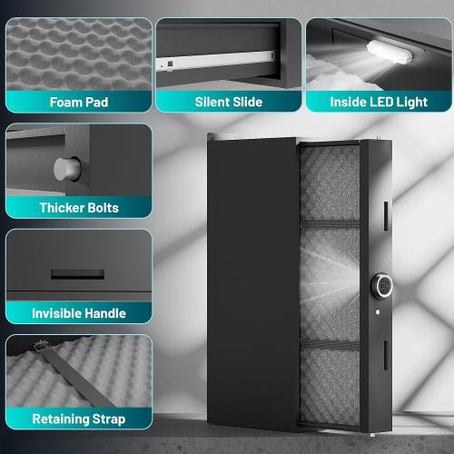 Under Bed Gun Safe for Rifles and Pistols, Gun Storage