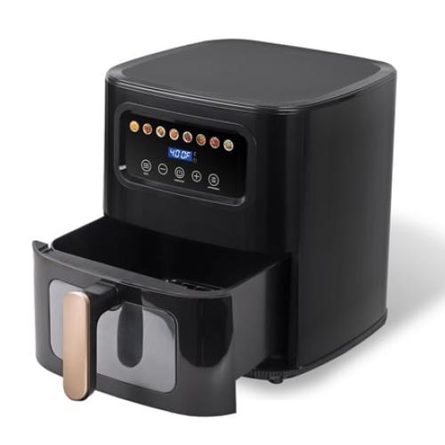 Cook With Color Digital Air Fryer, 5.2Qt Basket, 1400W, 8 Presets, Black