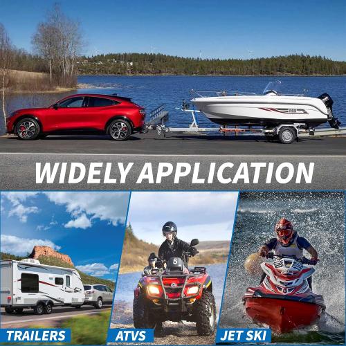1600lbs Heavy Duty Boat Trailer Winch with 26FT Strap, 2-Way Ratchet & 4:1 Gear Trailer Winch, Portable Hand Crank Winch for Boat, Truck, Trailer, RV, ATV, Jet Ski