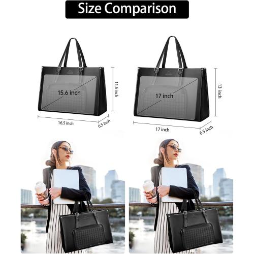MATEIN 15.6 Inch Laptop Tote Bag with Insulated Lunch Compartment for Women