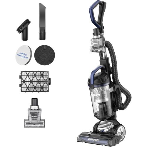 Eureka Upright Vacuum Cleaner for Carpet and Hard Floor,Powerful Vacuum with Dual Cyclone Suction,Swivel Steering,Anti-Tangle,Large Dust Cup,NEU612BL, Blue