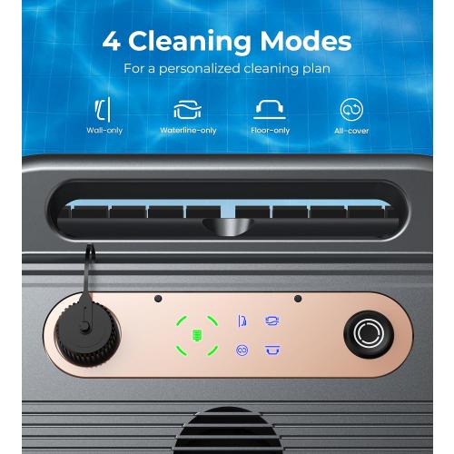 Cordless Robotic Pool Cleaner for Walls & Waterline, Automatically Climbs & Cleans, No Hand-Scrubbing, Auto-Docking, 150min Runtime Pool Vacuum Robot for Inground Pools up to 2600 Sq.ft