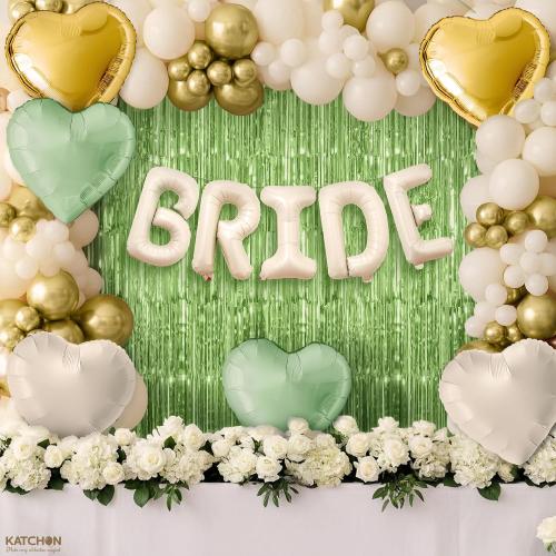 KatchOn Sage Green Bride Balloons Set 9Pcs, Bachelorette Party Decorations