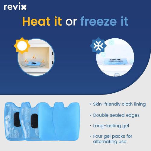 REVIX Wisdom Teeth Ice Pack Head Wrap for Face, Jaw & Chin Relief, Black