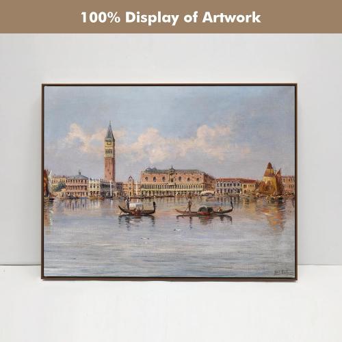 16x20 Canvas Floater Frame for Abstract Wall Art,Walnut Woodgrain