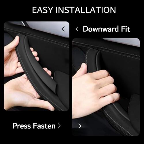 Inner Door Pull Handle Panel Covers for BMW 320,328,330,335,M3 3 Series F30/F31/F34/F80 2012-2018 & 428,435,M4 4 Series F32/F33/F36/F82/F83 2014-2017(Black)-Direct Fit Replacement