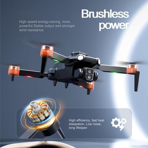 S119 Drone with Camera, 8K Brushless Motor Drones for Adults, FPV RC Quadcopter with 3D Flips, Obstacle Avoidance, Optical Flow Positioning, Trajectory Flight, Carrying Bag (Grey)