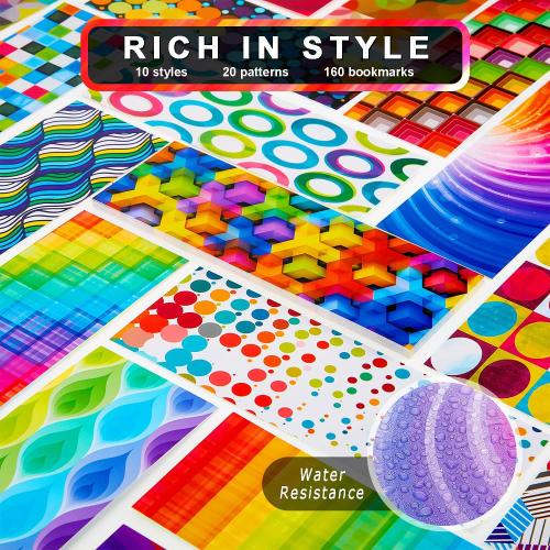 160 Pcs Laminated Book Markers Optical Reading Creative Bookmarks