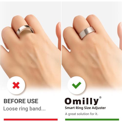 Smart Ring Size Adjuster - 120Pcs Invisible Fit for Oura 4/3, Galaxy Ring, Ultra Human AIR, RingConn 2/1, Amazfit Helio - Loose Ring Sizing Kit (Transparent)