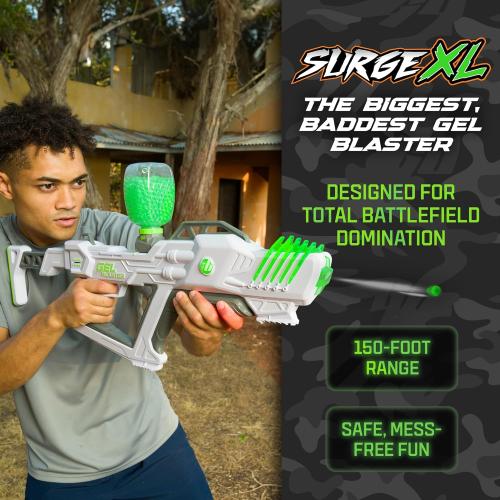 The Original Supersized Gel Blaster Surge XL - Splat Ball Gun 150  Foot Range - Toy Gel Blasters - Semi, Full-Auto, Triple Burst Modes - Outdoor Games & Toys - Ages 14