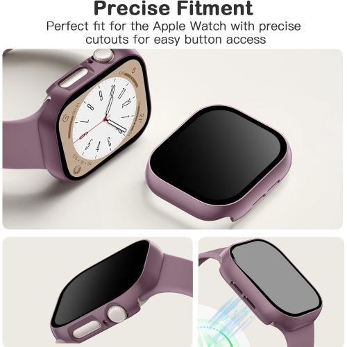 Adorve 8-Pack Privacy Case for Apple Watch Series 11 42mm Screen Protector