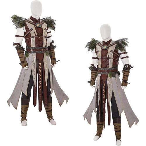 Halsin Cosplay Costume Men's BG3 Game Full Set Waistcoat Top Pants for Halloween Party