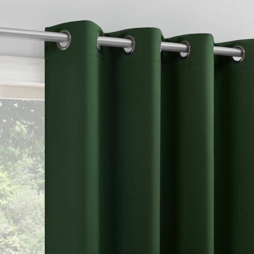 Saxon Energy Saving Evergreen Polyester 54 in. W x 95 in. L Grommet Blackout Curtain (Single Panel)