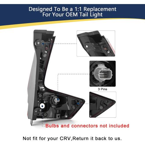 LeftSide TailLight Assembly Replacement Fit For Honda CRV 2023-2025