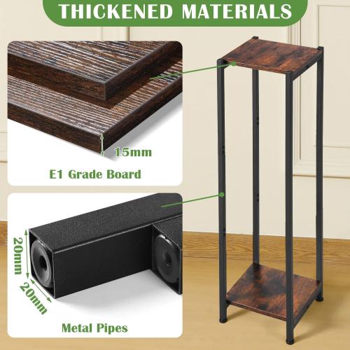 PROBABLE MISSING PART ‼️ Dipion 40 Inch Tall Plant Stand Indoor,2 Tier Pedestal Stand,Rustic Brown