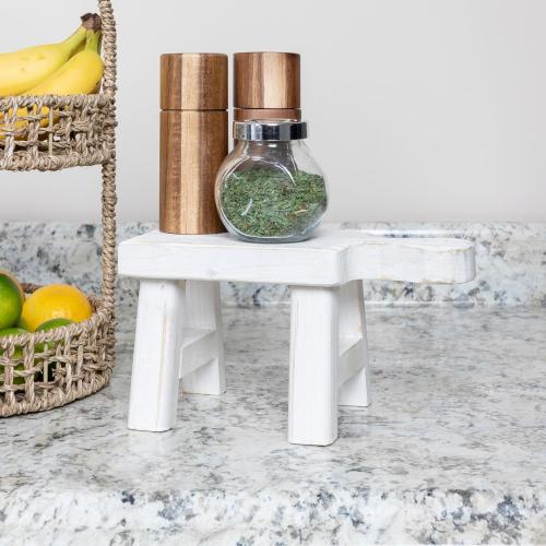 Creative Co-Op Decorative Wood Pedestal, White