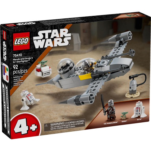 LEGO Star Wars Mando and Grogu's N-1 Starfighter Building Toy Multi