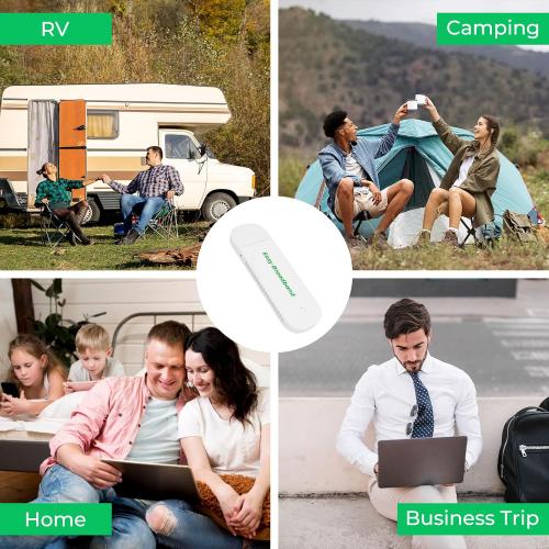 EIOTCLUB 4G LTE USB WiFi 6 Dongle Mobile Hotspot High-Speed for US CA MX LA