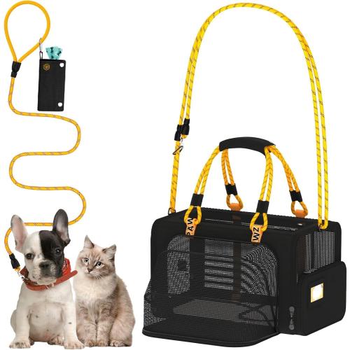 PAWZIDEA Expandable Pet Carrier for Small Cats & Dogs, TSA Airline Approved