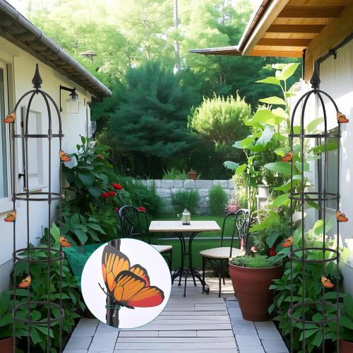 WellSign 2Pack 6.6ft Obelisk Trellis for Climbing Plants Outdoor Indoor