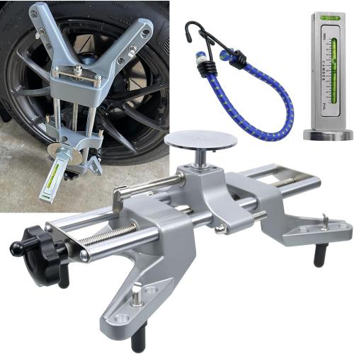 RULLINE Wheel Clamp & Magnetic Adapter 3PCS Wheel Alignment Tool for Precise Camber Caster Gauges Fits for 11-25 Rims Camber Alignment Tool Universal Tire Repair Tool